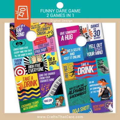 GAME ROOM | Party Dare Game Cornhole Decals, Funny Challenge Boards, Adult Drinking Game Cornhole Wraps, Bachelor Party Entertainment Vinyl Stickers