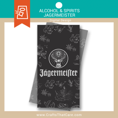 ALCOHOL & SPIRITS | Jagermeister Black Label Cornhole Decals, German Spirits Design, Bar Decor Cornhole Wraps, Alcohol Brand Man Cave Party Tailgate Vinyl Stickers
