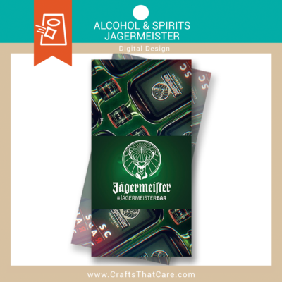ALCOHOL & SPIRITS | Jagermeister Green Label Cornhole Decals, German Spirits Design, Bar Decor Cornhole Wraps, Alcohol Brand Man Cave Party Tailgate Vinyl Stickers