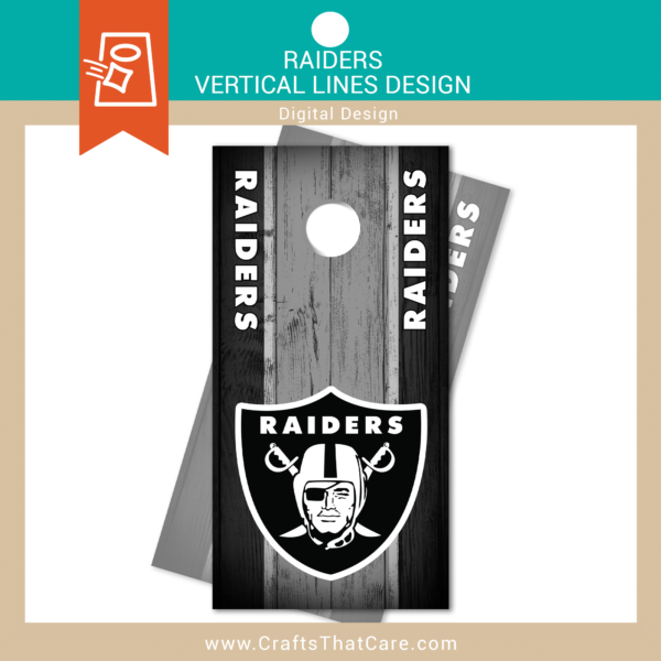 Cornhole board decal design of football team from Las Vegas.