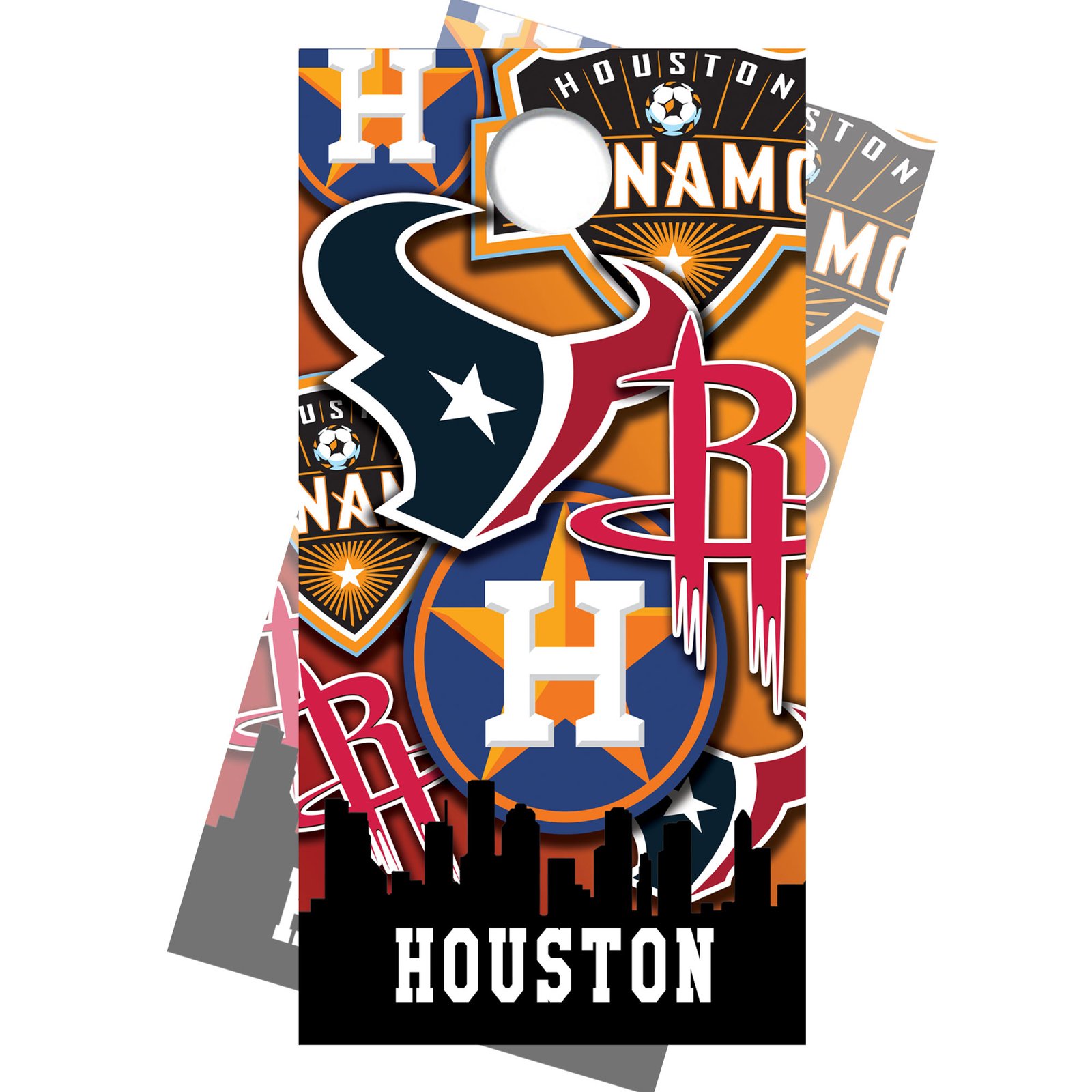 SPORTS | Sports Logo Cornhole Decals, Custom Cornhole Board Designs, Collage Sports Cornhole Wrap, Tailgate Cornhole Board Art, Sports-Themed Cornhole Boards - Image 3