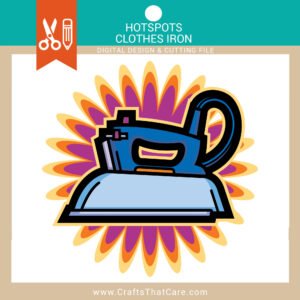 HOT SPOTS | Clothes Iron, Iron, Laundry, Household, Laundry Room, SVG, PNG, Digital Download