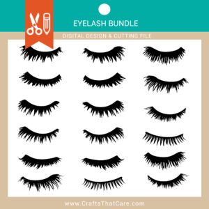 EYELASHES | Eyelash Bundle, Eyelashes Girl SVG for Cricut, Wall Eyelash Svg, Laser Cut Files, Eyebrows Svg, High Quality Eyelash PNG, Instant Download