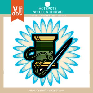 HOT SPOTS | Needle and Thread SVG, Embroidery Design, Needle and Thread Logo, Needle and Thread Atelier, PNG, Digital Download