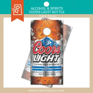 ALCOHOL & SPIRITS | Coors Light in a Frosty Bottle, Cornhole Wraps, Custom Names, Vinyl Stickers